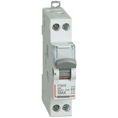 Seccionador Bticino 2P 16A 1 módulo F72N16