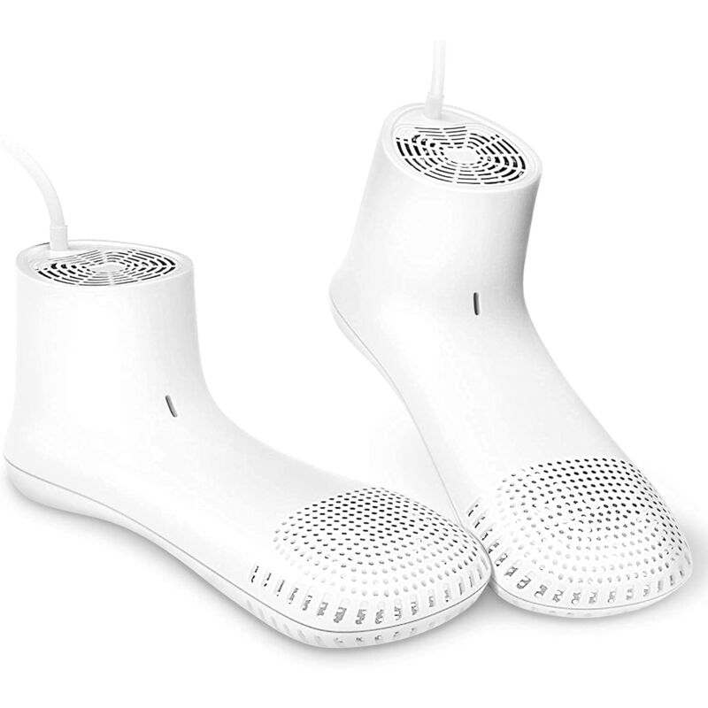 Sèche Chaussure Électrique Ozone Stérilisation Désodorisant - avec Minuterie, Seche Bottes Electrique Chauffe-Chaussures Sécheuse avec Forme de Pied