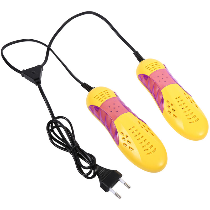 Sèche-chaussures chauffant antibactérien avec lumière UV - Déshumidificateur et désodorisant pour bottes - Coque plastique, prise UE