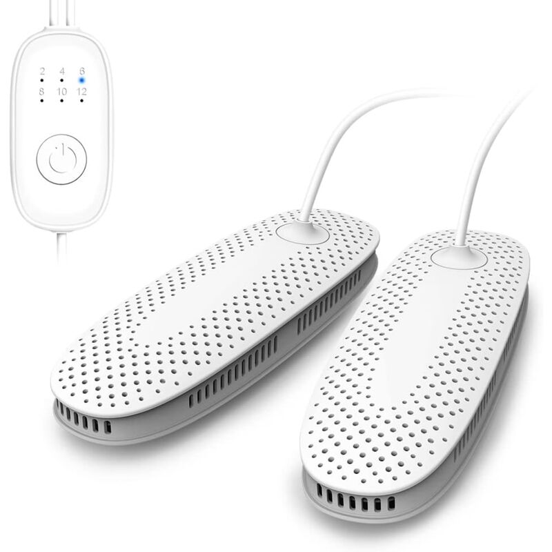 Sèche Chaussures, Chauffe Bottes Électrique avec Minuterie, Chaussettes Chaussures de Neige Chauffe, Prise UE