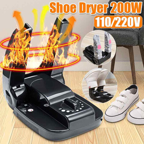 Sèche-chaussures électrique intelligent Portable, 200W, chauffage et séchage, Machine avec minuterie pliable, pour chaussures, bottes, gants, casque et chaussettes,LES USA