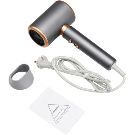Sèche-cheveux 2000 W - Fonctions chaud et froid, pliable, support non inclus - Noir