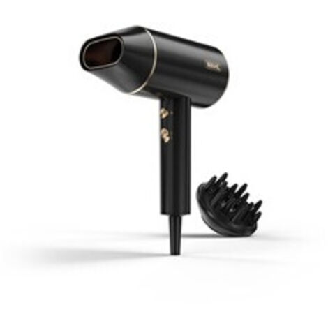 Sèche-cheveux à main Wahl Ionic Flow 2100 W Noir mat avec diffuseur et concentrateur