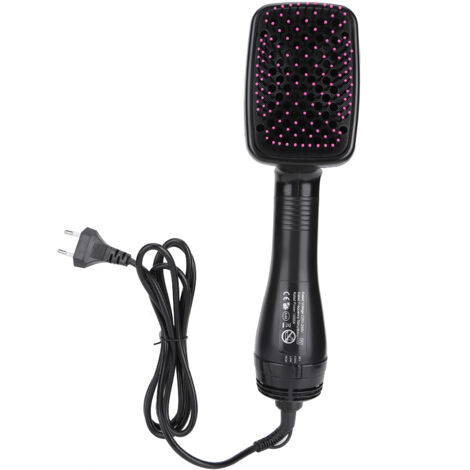 Sèche-cheveux Brosse 1000W 2 en 1 Portable, Séchage Cheveux Mouillés/Secs, Outil Coiffure avec Prise EU 220V