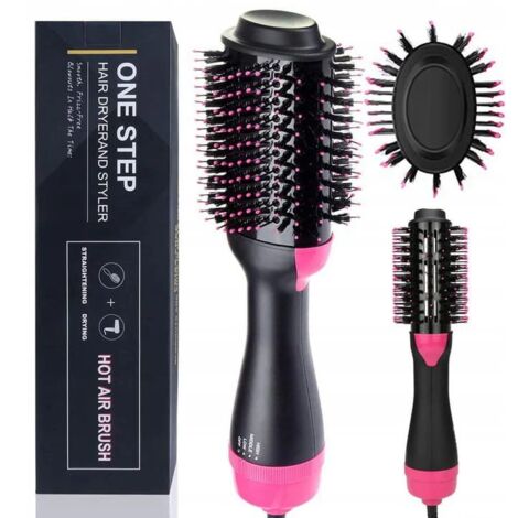 Sèche-cheveux brosse soufflante 4 en 1 – 3 vitesses – Pour cheveux secs et humides – Design ovale pour volume et ondulations - STEP 4 EN