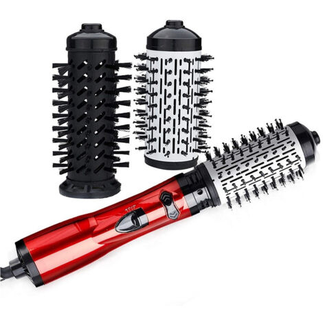 Sèche-cheveux électrique Rotatif 2en1 Brosse Peigne 3 Niveaux