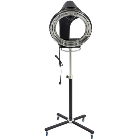 Sèche-cheveux infrarouge orbital 3 en 1 - Appareil à vapeur pour cheveux - Sèche-cheveux professionnel sur pied pour salon de coiffure - Rotation à 360° - 220 V (1 000 W)