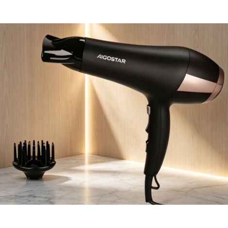 Sèche-Cheveux Ionique à Ions Négatifs 2400W, Séchage Rapide, Faible Bruit, Design Léger pour Usage Domestique