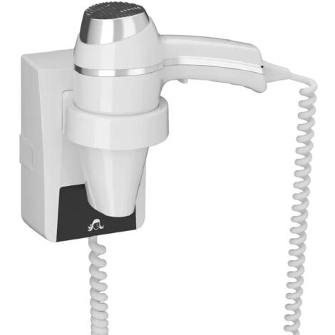 Sèche cheveux mural 1400W blanc