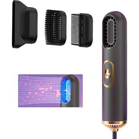 Sèche-cheveux, Négatif Ions sèche-cheveux avec Stylingdüsen et Diffusorr, 3 à 1,800 W,à plusieurs niveaux de réglage de la Température,gris