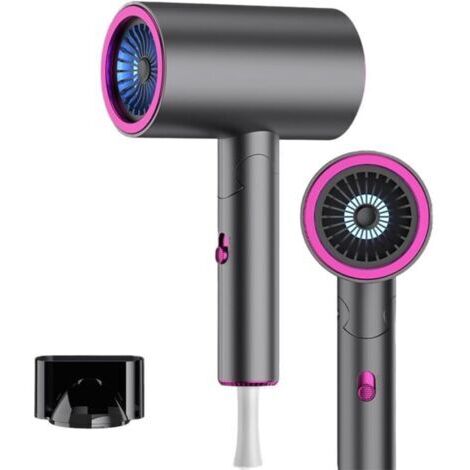 Seche Cheveux Pliable, Sèche Cheveux de Voyage, Sechoir Cheveux Ionique Pliable, Portable Hair Dryer avec Buse Concentrateur et 3 Modes Réglables, Faible Bruit, pour Famille Voyage Salons de Coiffure