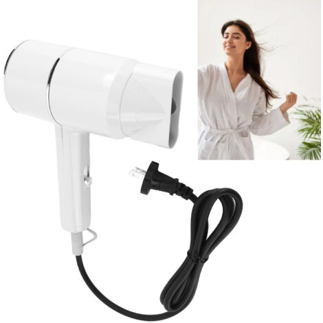 Sèche-cheveux Portable avec Fonction Ionique et Température Constante - Modèle ABS léger (414g) pour Voyage et Maison