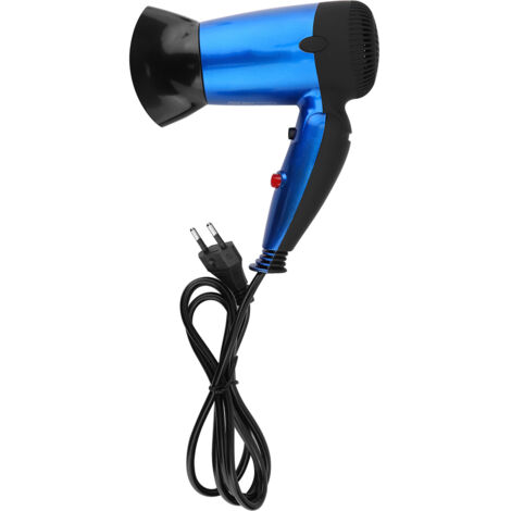 Sèche-cheveux Portable Mini Pliable - 3 Vitesses, Séchage Rapide, Prise UE 220-240V (Bleu)