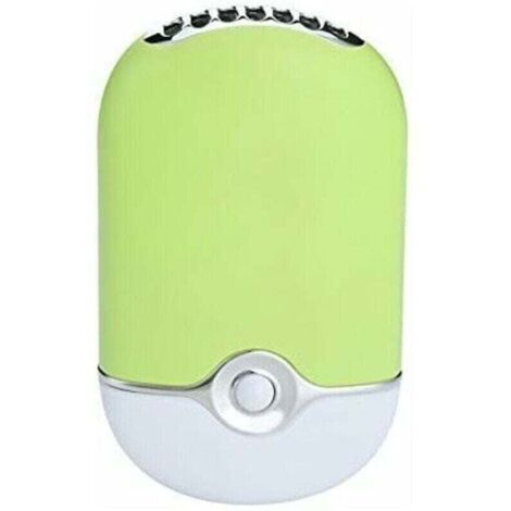 Sèche-cheveux portable - Vert, batterie Li-ion Mini ventilateur intégré de bureau Ventilateur de climatiseur rechargeable USB