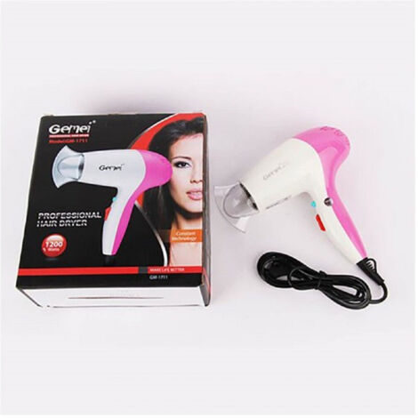 Sèche-cheveux Professionnel 1200w 2 Vitesses Cool Shot Function Gm-1711