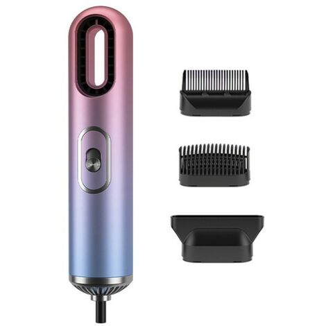 Sèche-cheveux professionnel à Air chaud et froid 3 en 1, lumière bleue, pour Salon de coiffure brosse soufflante cheveux,D