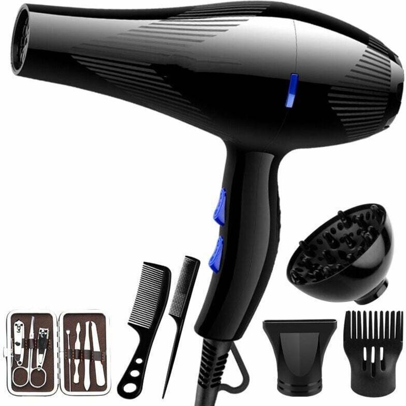 Sèche Cheveux Professionnel , Lointain Salon Sèche-Cheveux Puissant AC Moteur Seche Cheveux 1000W Support de sèche-cheveux