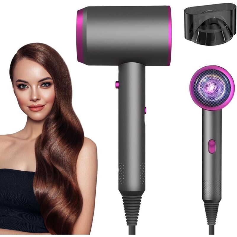 Seche Cheveux Professionnel Sèche Cheveux Ionique, Hair Dryer 1300W Séchage Rapide 3 Positions Vent froid/Chaud, Plus de boutons de refroidissement