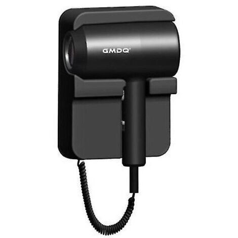 Sèche-cheveux puissant 1300 W pour la maison, l'hôtel et la salle de bain, air chaud et froid, 220 V, fixation murale, noir