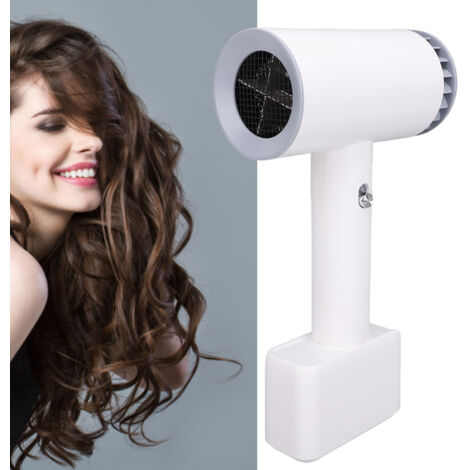 Sèche-cheveux Sans Fil [Batterie 2600MAH] ABS 258x149x70mm [2 Vitesses / Air Hot-Cold Alterné] Portable Pour Dormitory Voyage