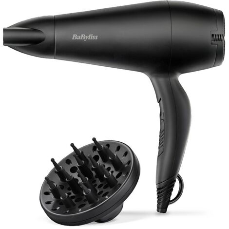 Sèche-linge 2000W avec diffuseur noir lisse D215DE Babyliss