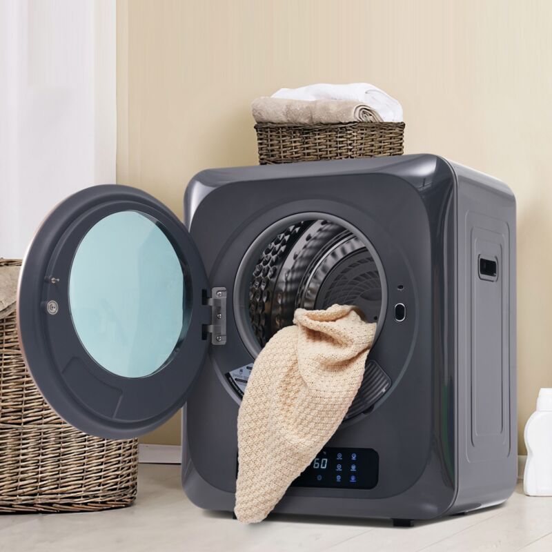 Eifson – Sèche-linge 850W en acier inoxydable – 6 programmes de séchage – Capacité 4 kg – Afficheur LED – Installation murale – Protection contre la