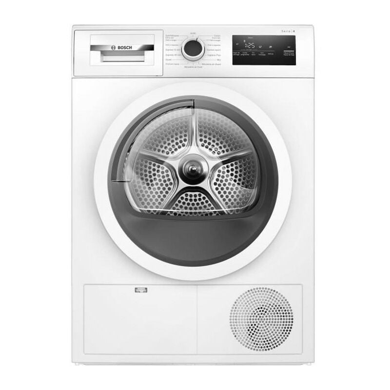 Bosch - Seche-linge condensation WTN85V08FR SER4 - 7 kg - Induction - L60cm - Classe b - Blanc