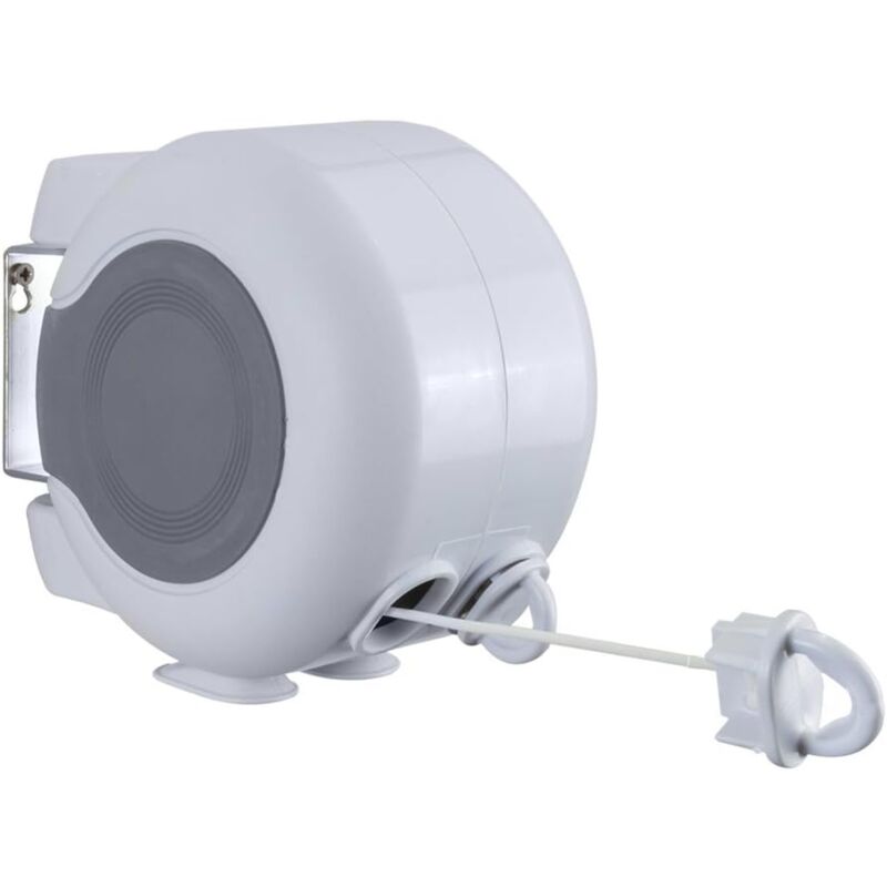 Sèche-linge mural rétractable, design blanc, étendoir à linge double couche de 26 mètres (13 mètres par couche), peu encombrant, adapté à une