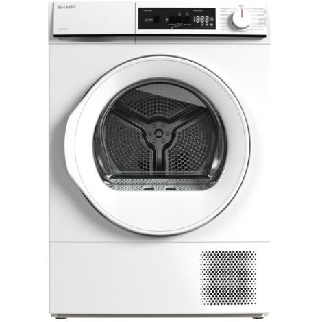 Sèche-linge pompe à chaleur 60cm 10kg blanc - Sharp - KDNHA0S6GWE