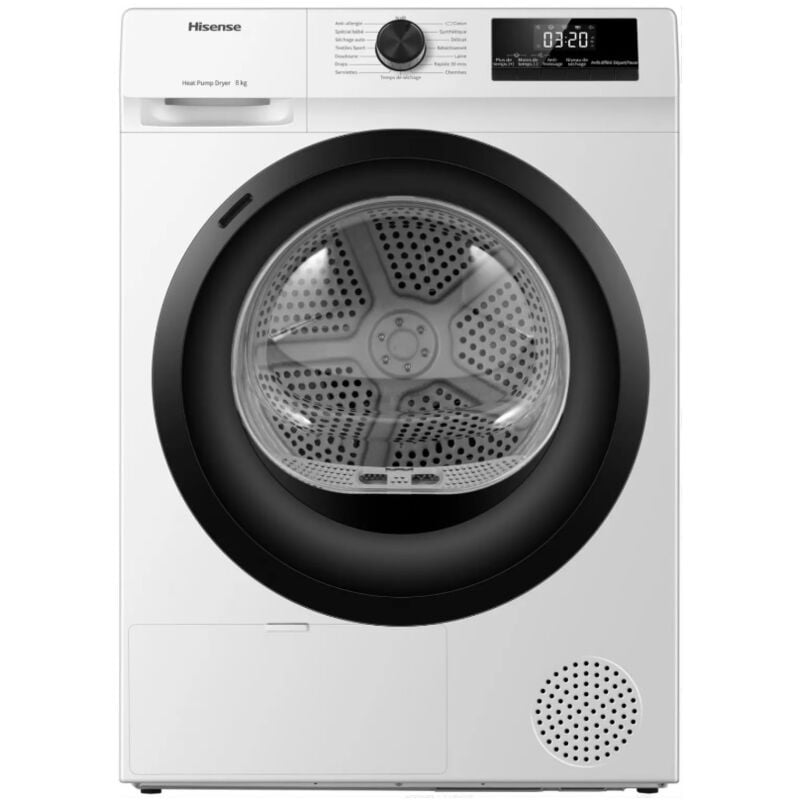 Hisense - Sèche-linge pompe à chaleur 60cm 8kg DHQE802U