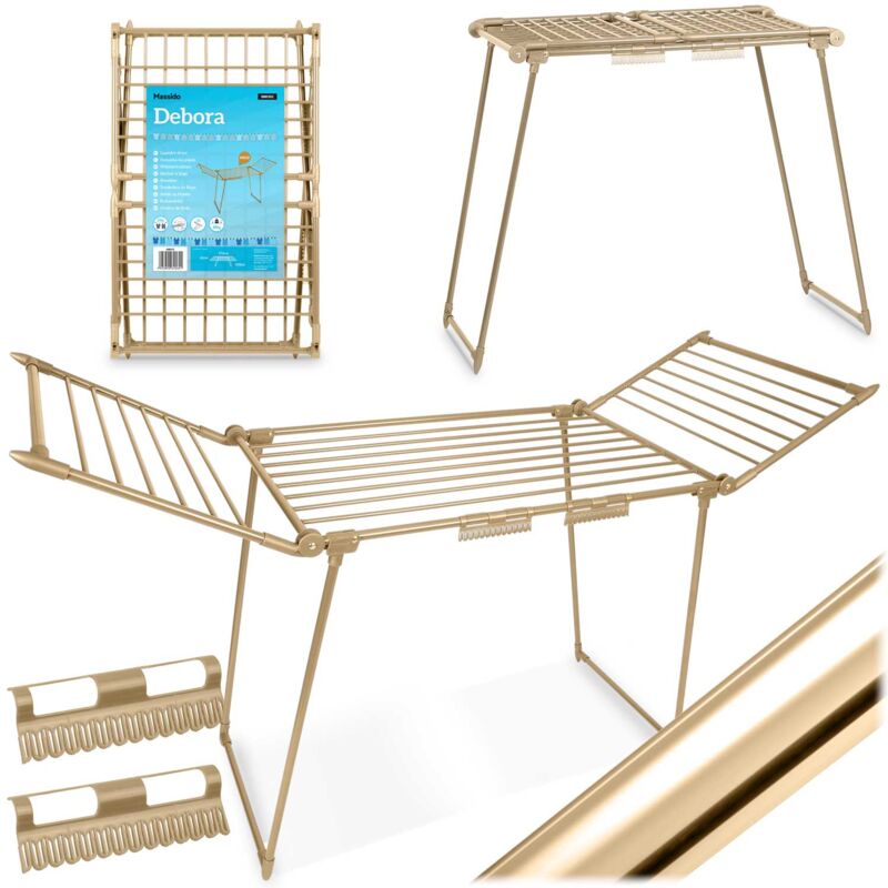 Sèche-linge sur pied pliable Debora gold, 19 m