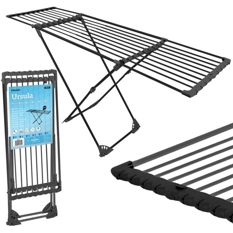 Sèche-linge télescopique Ursula à roulettes, 20 mètres