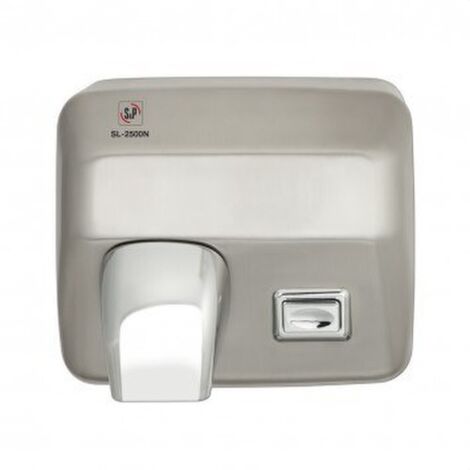Sèche-mains 2500W - SL2500 NA Automatic UNELVENT - 370401 Sèche-mains silencieux, coque en métal couleur chrome. activation automatique par cellule infrarouge. Arrêt au retrait des mains