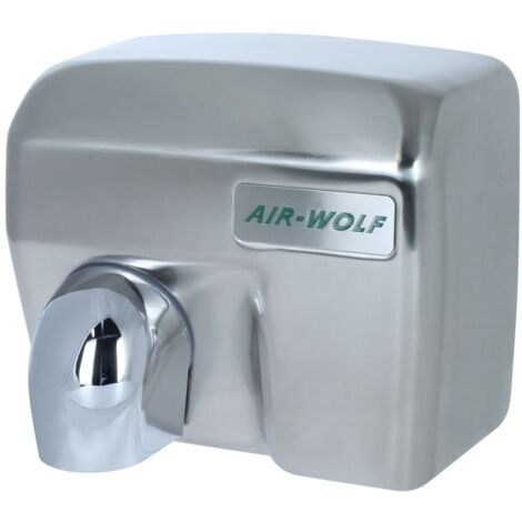 Sèche-mains à air chaud capteur, acier satin brossé