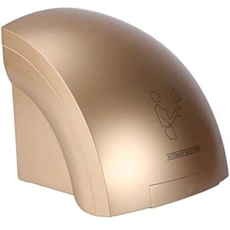 Sèche-mains commercial pour salle de bain à domicile, sèche-mains à capteur entièrement automatique adapté aux toilettes murales et aux bureaux, 220 V 1800 W or