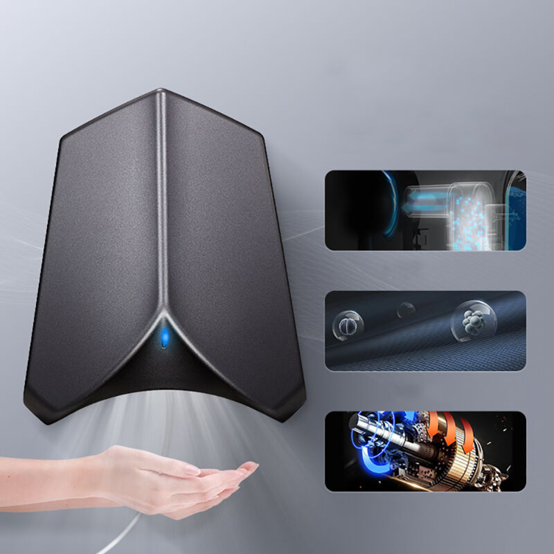 Sèche-mains haute vitesse et silencieux, sèche-mains chaud et froid, sèche-mains à induction entièrement automatique