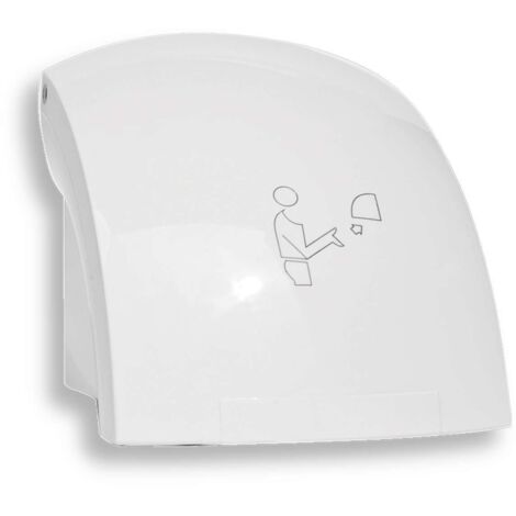 Sèche-mains mural à fixer 24 cm, blanc (69091,1)