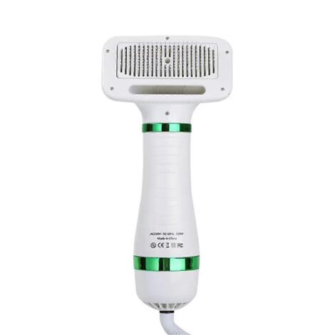 Sèche-poils pour animaux avec brosse lissante, prise européenne