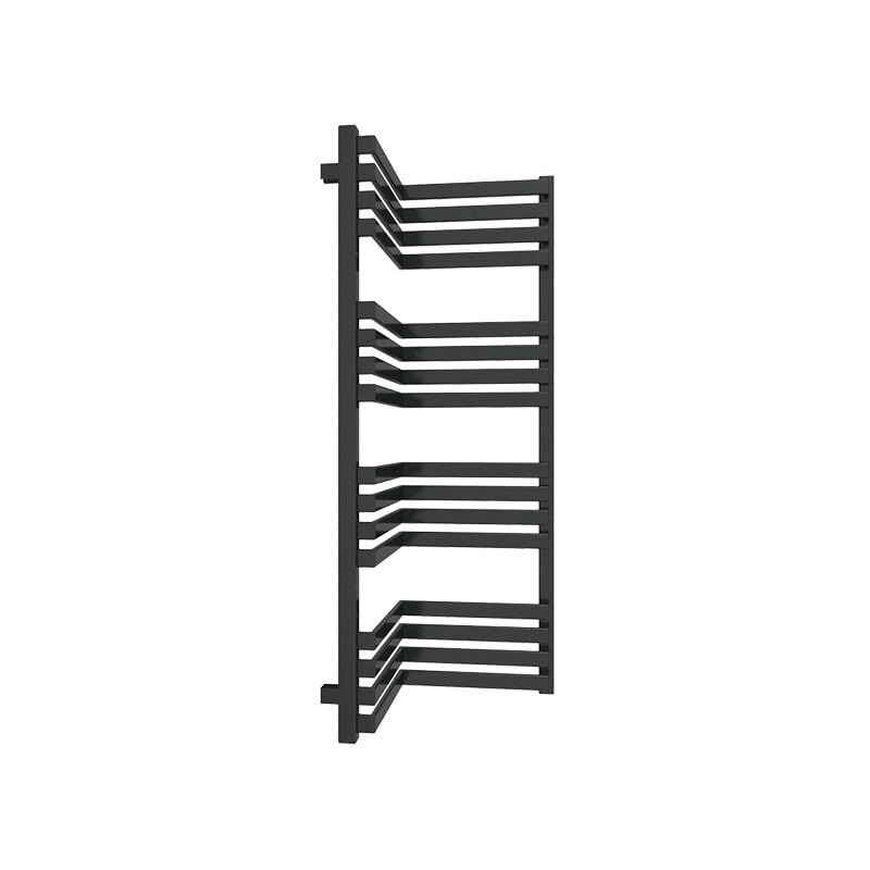 Sèche-serviette électrique noir de 1275mm de haut et 350mm de large - 600 Watt - INC1275/350E8N