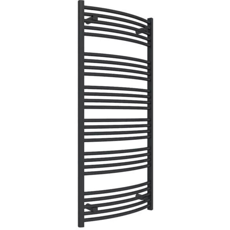 Matisère - Sèche-serviette eau chaude noir de 786mm de haut et 400mm de large - 305 Watt - DOM786/400SXN