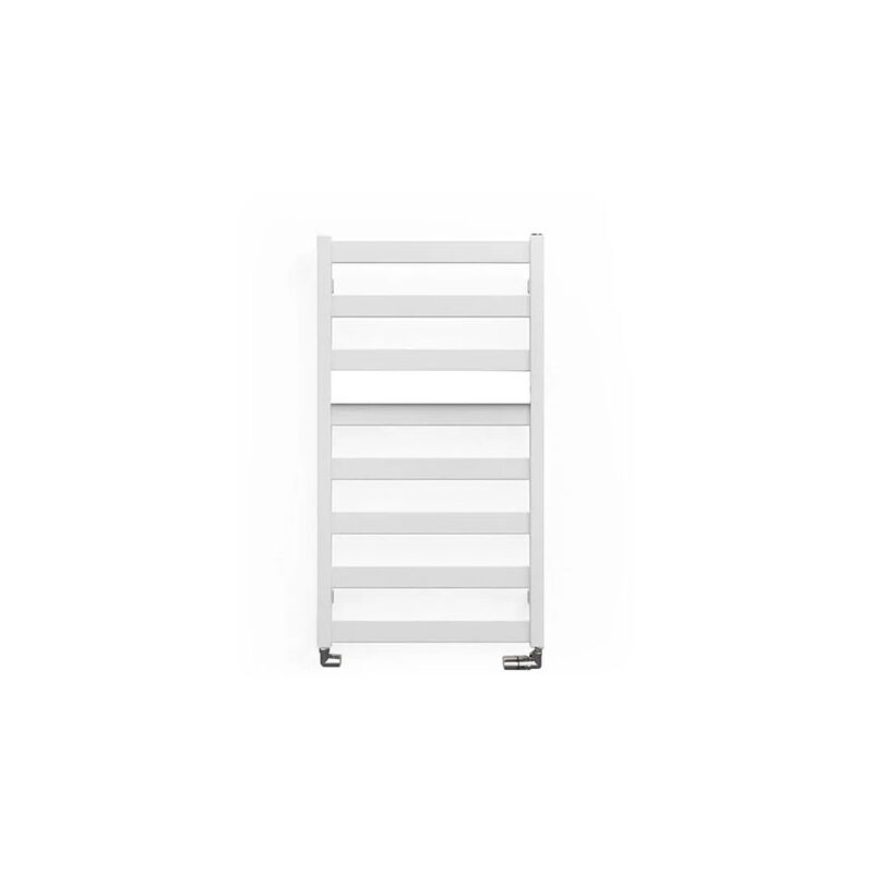 Matisère - Sèche-serviette eau chaude blanc de 670mm de haut et 300mm de large - 185 Watt - VIV670/300KDSXB