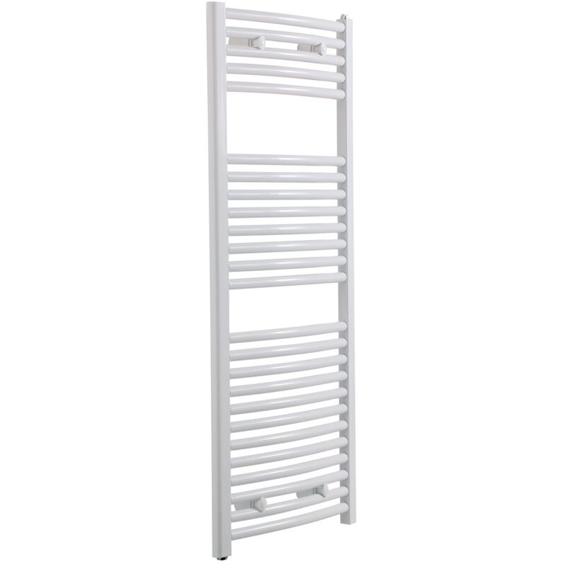 Anconetti - Sèche-serviette eau chaude Capitole 2 - acier - cintré - blanc H1186 L500 - 513w