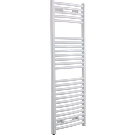 Sèche-serviette eau chaude cintré 419W – 17 tubes – Hauteur 96 cm – Largeur 50 cm – Acier blanc avec traitement anticorrosion – Anconetti - capitole2