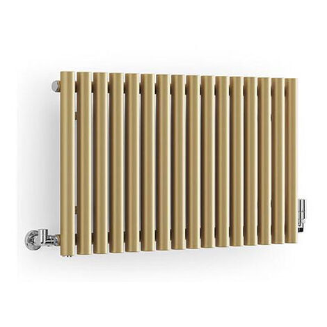 Sèche-serviette eau chaude doré de 500mm de haut et 1195mm de large - 812 Watt - ROL500/1195ROSXBRA