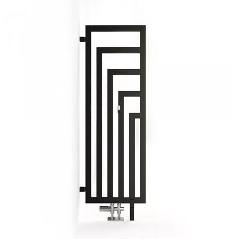 Sèche-serviette eau chaude noir de 1140mm de haut et 360mm de large - 421 Watt - ANG1140/360DWZXN