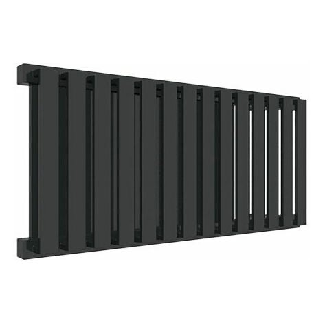 Radiateur design horizontal -  Noir - Raccordement à droite - Némo/YPN