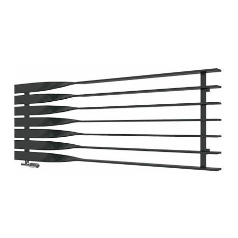 Sèche-serviette eau chaude noir de 410mm de haut et 1000mm de large - 408 Watt - CYK410/1000HO1N