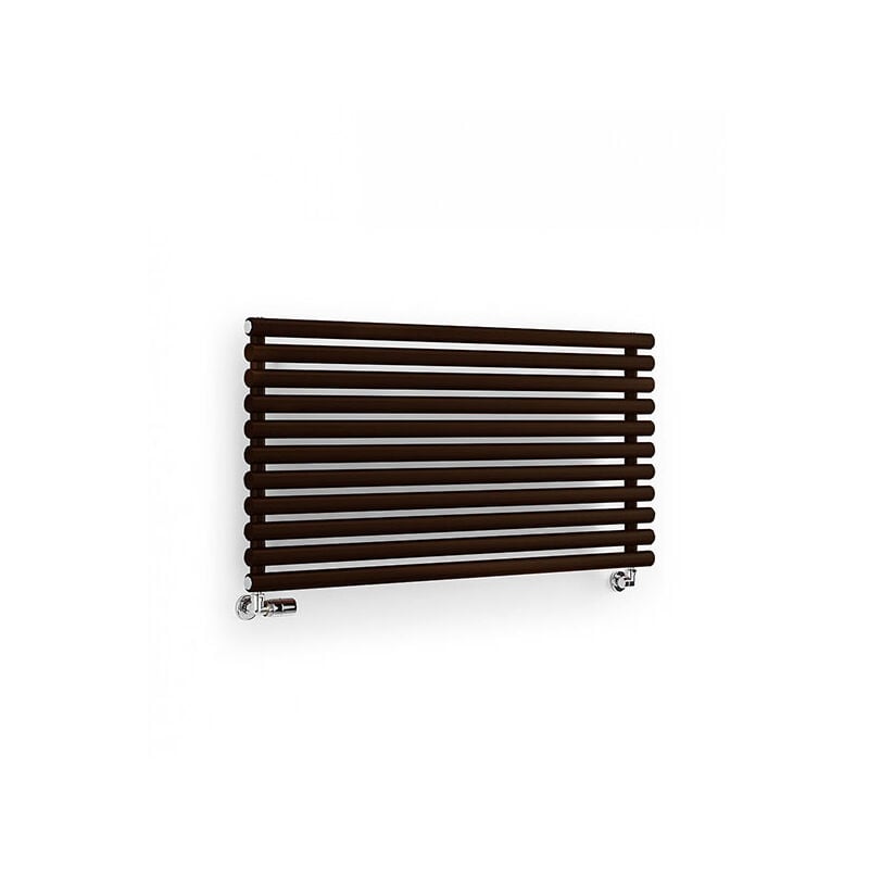 Matisère - Sèche-serviette eau chaude noir de 260mm de haut et 1200mm de large - 386 Watt - ROL260/1200HSXN