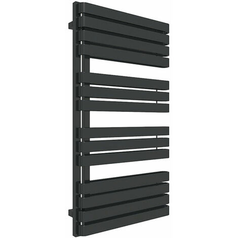 Sèche-serviette eau chaude noir de 655mm de haut et 500mm de large - 450 Watt - WAR655/500SGDN
