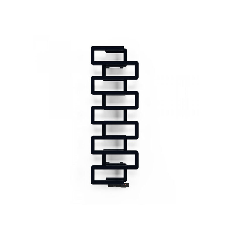 Matisère - Sèche-serviette eau chaude noir de 655mm de haut et 300mm de large - 258 Watt - BOO655/300ZXN